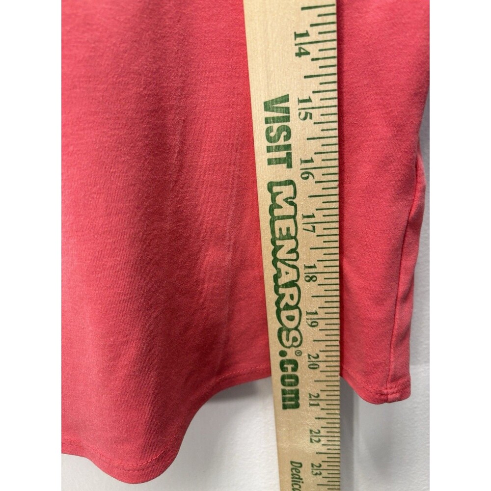 Eileen Fisher Womens Cropped Short Sleeve T-shirt Salmon Pink 100%Cotton Sz L - Picture 5 of 12